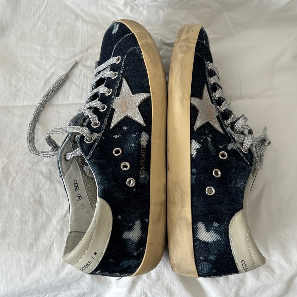 GoldenGoose SuperStar Sneaker size 42 EUC. Denim,Leather Limited Edition #30/300 - Picture 3 of 16